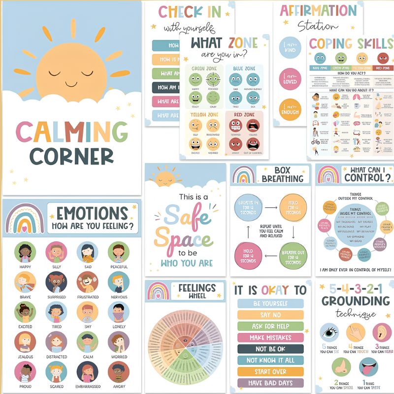 12 Emotional Intelligence Posters Set
