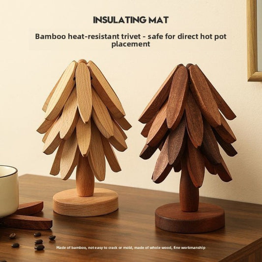 Voxerra TimberBloom™ -  Set Of 5 Premium Wooden Trivets