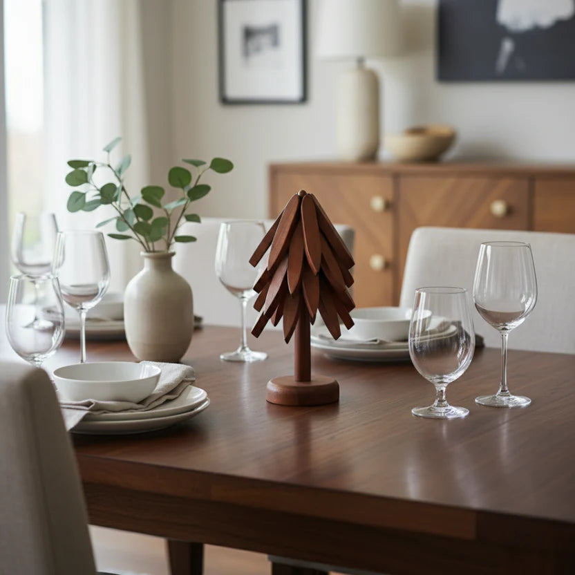 Voxerra TimberBloom™ -  Set Of 5 Premium Wooden Trivets