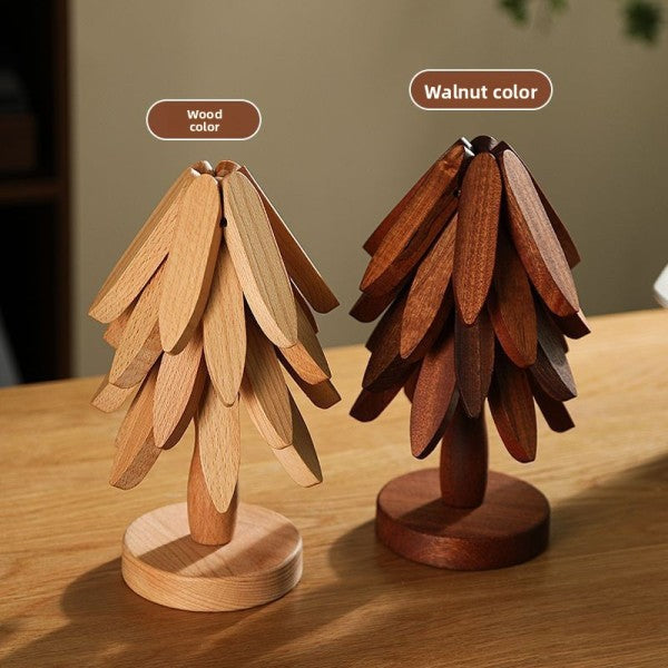 Voxerra TimberBloom™ -  Set Of 5 Premium Wooden Trivets