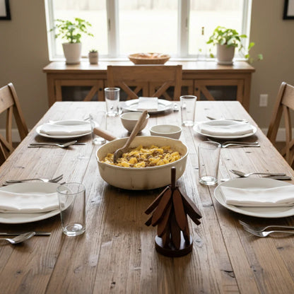 Voxerra TimberBloom™ -  Set Of 5 Premium Wooden Trivets