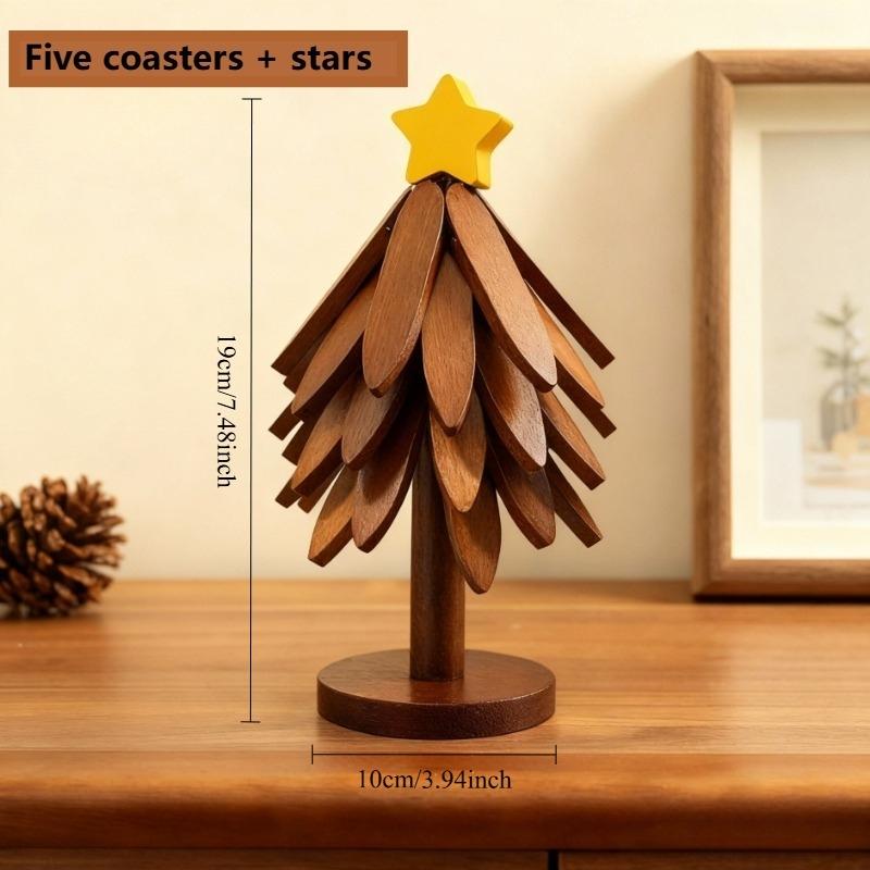 Voxerra TimberBloom™ -  Set Of 5 Premium Wooden Trivets