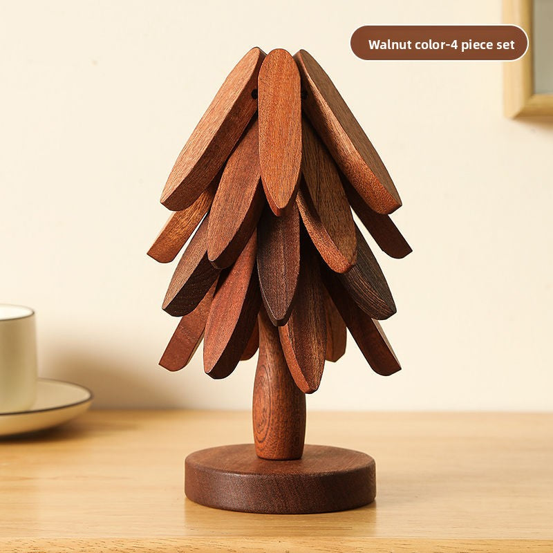 Voxerra TimberBloom™ -  Set Of 5 Premium Wooden Trivets