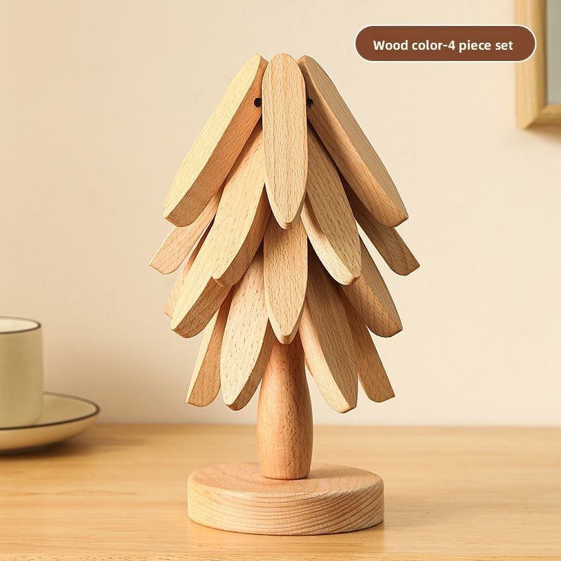 Voxerra TimberBloom™ -  Set Of 5 Premium Wooden Trivets